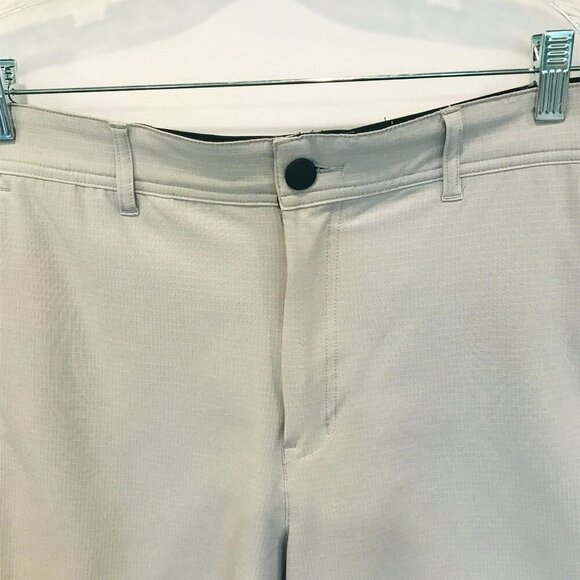 George Men's Flat Front Bermuda Golf Shorts Size 40 in Light Gray Activewear - Picture 2 of 14